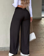 Vyla™ High-Waisted Front Seam Wide Leg Trousers