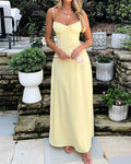 Vyla™ Romantic Ruched Tie-Strap Dress