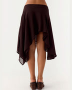Vyla™ High-Waisted Asymmetrical A-Line Midi Skirt