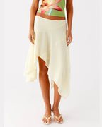 Vyla™ High-Waisted Asymmetrical A-Line Midi Skirt