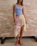 Vyla™ High-Waisted Asymmetrical A-Line Midi Skirt