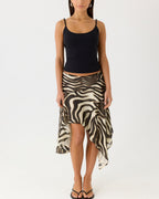 Vyla™ High-Waisted Asymmetrical A-Line Midi Skirt