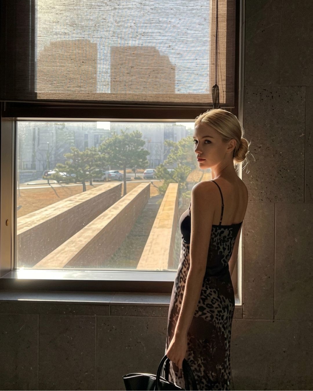 Vyla™ Contrast Lace Leopard Cami Maxi Dress