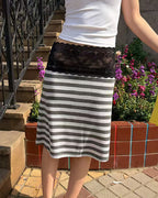 Vyla™ Vintage Lace Trim Layering Midi Skirt