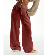 Vyla™ Casual Wide Leg Sweatpants Drawstring Lounge Pants