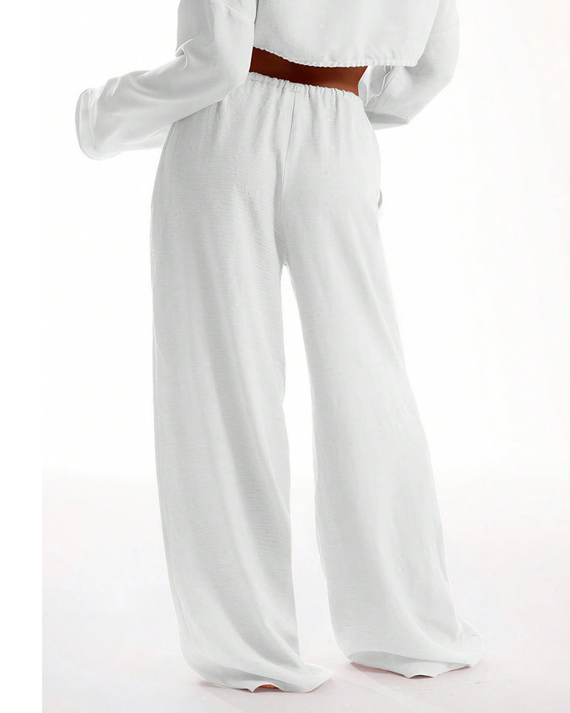 Aloveta™ Casual Wide Leg Sweatpants Drawstring Lounge Pants