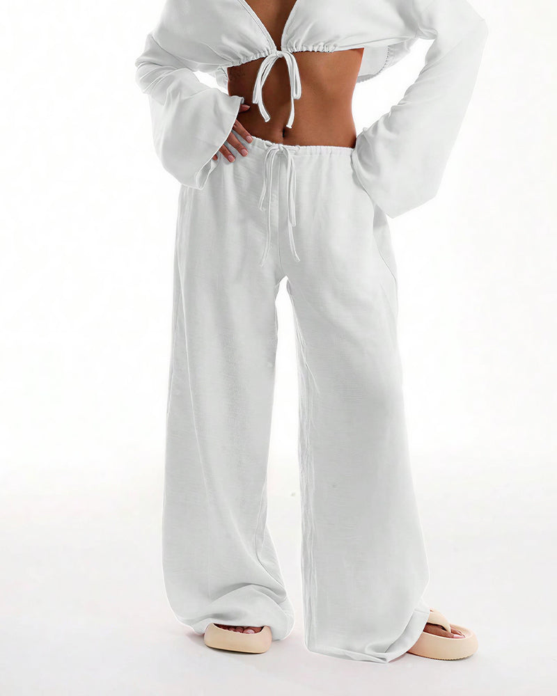 Aloveta™ Casual Wide Leg Sweatpants Drawstring Lounge Pants