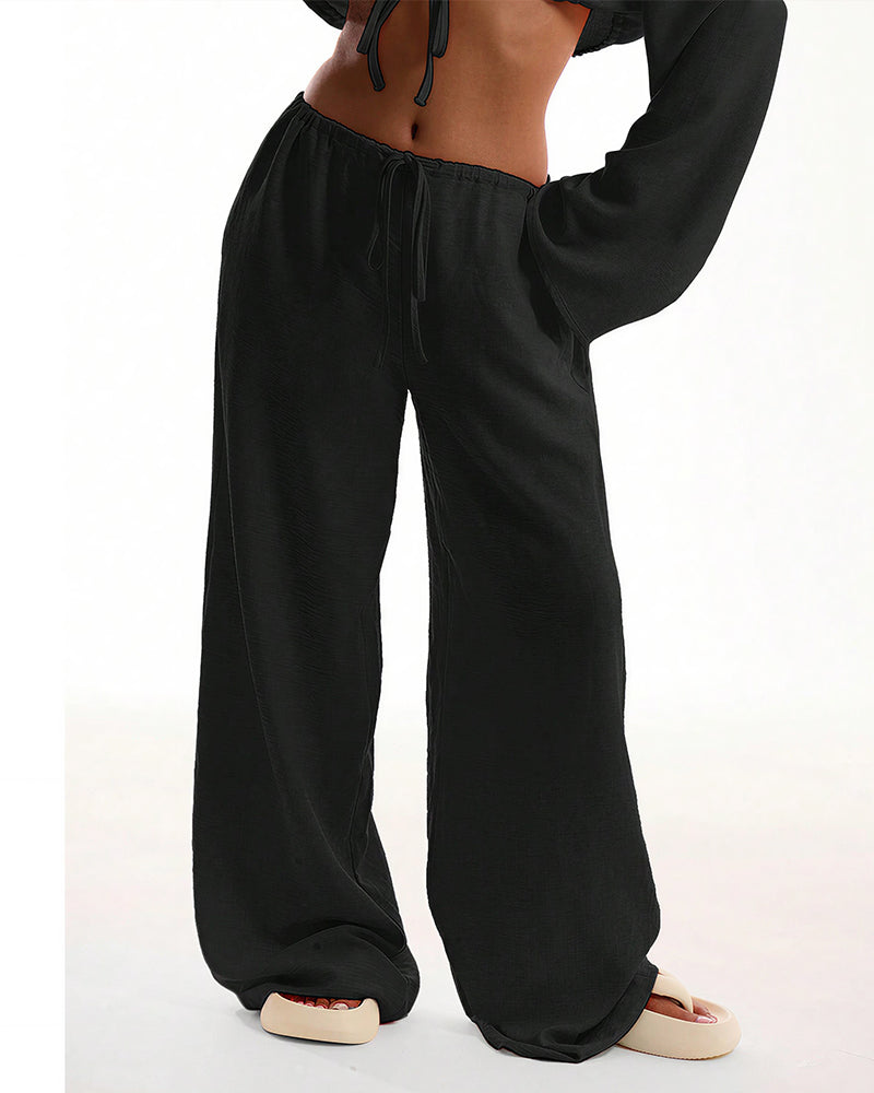 Aloveta™ Casual Wide Leg Sweatpants Drawstring Lounge Pants