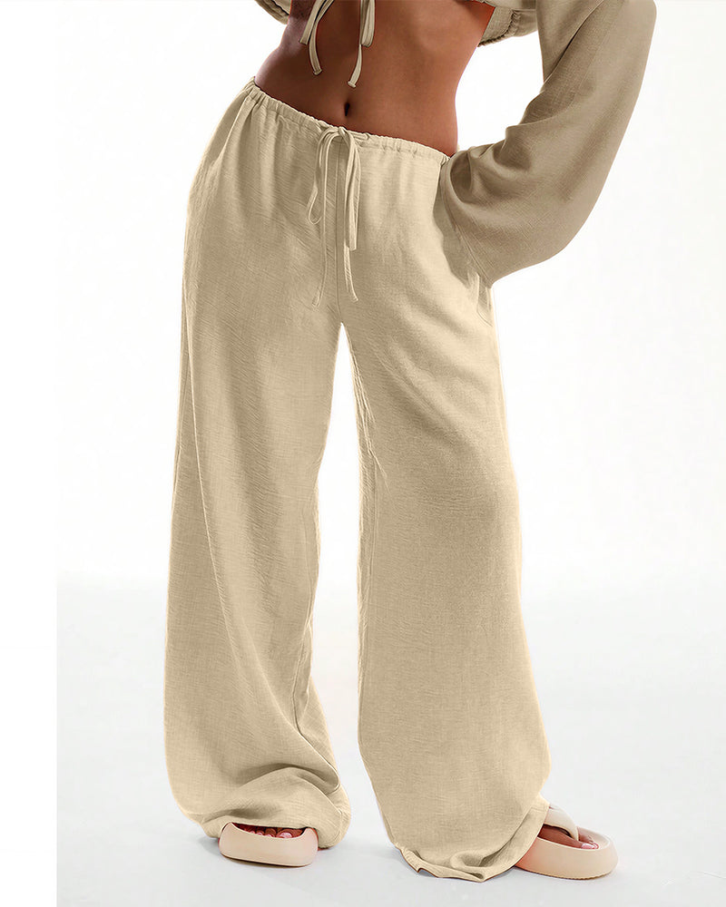 Aloveta™ Casual Wide Leg Sweatpants Drawstring Lounge Pants