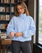 Vyla™ Cropped Stand Collar Windbreaker Jacket