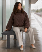Vyla™ Cropped Stand Collar Windbreaker Jacket