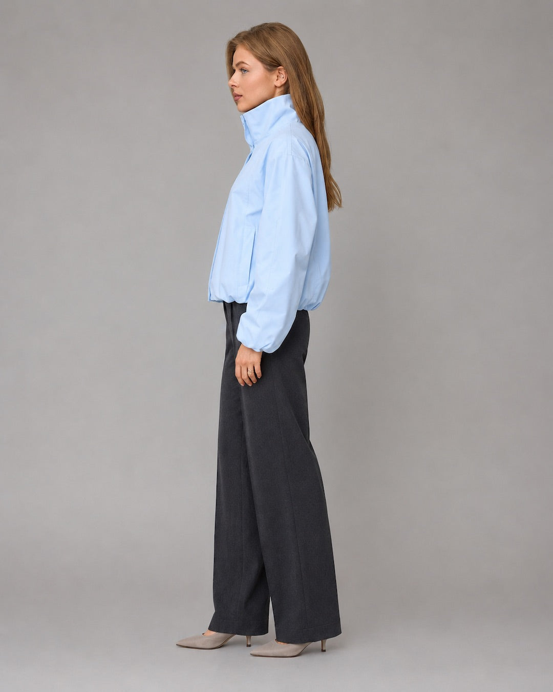 Vyla™ Cropped Stand Collar Windbreaker Jacket