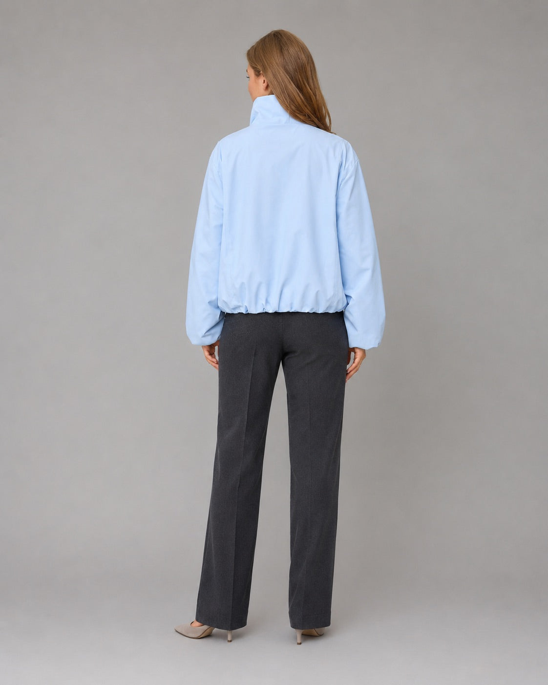 Vyla™ Cropped Stand Collar Windbreaker Jacket