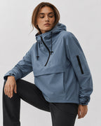 Vyla Half-Zip Hooded Rain Jacket