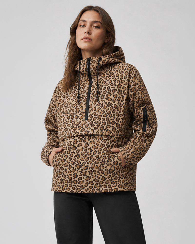 Vyla Half-Zip Hooded Rain Jacket