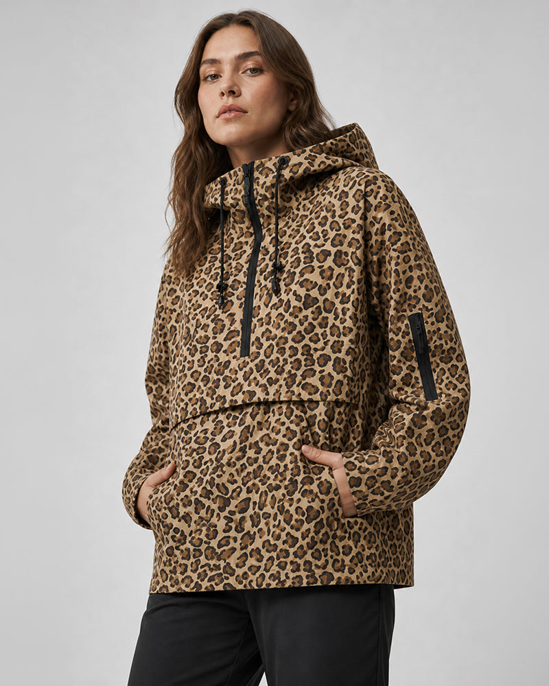 Vyla Half-Zip Hooded Rain Jacket