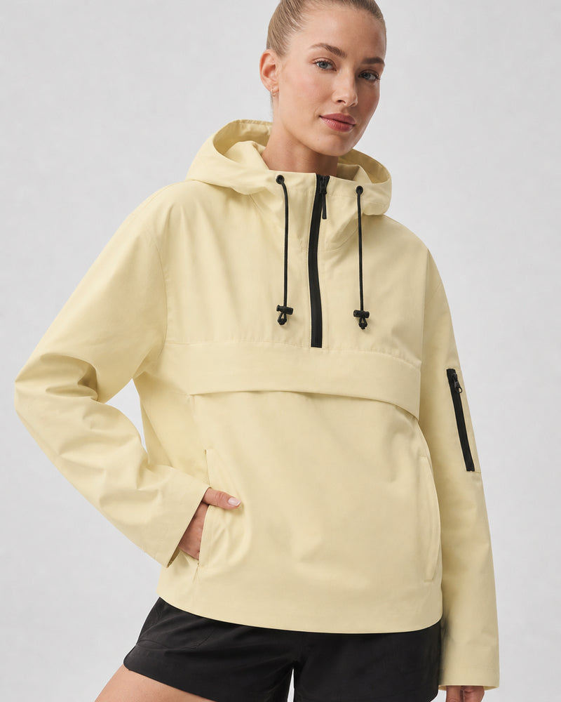 Vyla Half-Zip Hooded Rain Jacket
