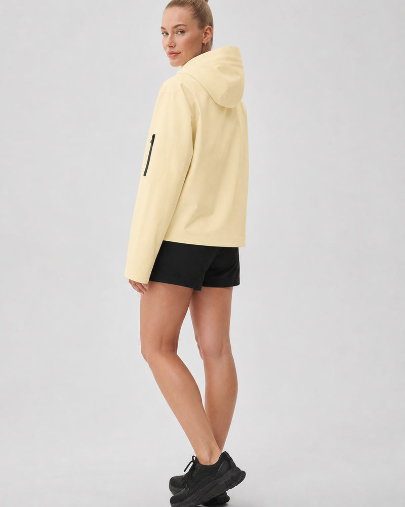 Vyla Half-Zip Hooded Rain Jacket