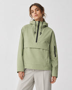 Vyla Half-Zip Hooded Rain Jacket