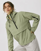 Vyla Half-Zip Hooded Rain Jacket