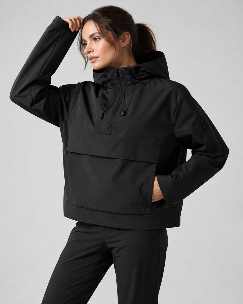 Vyla Half-Zip Hooded Rain Jacket