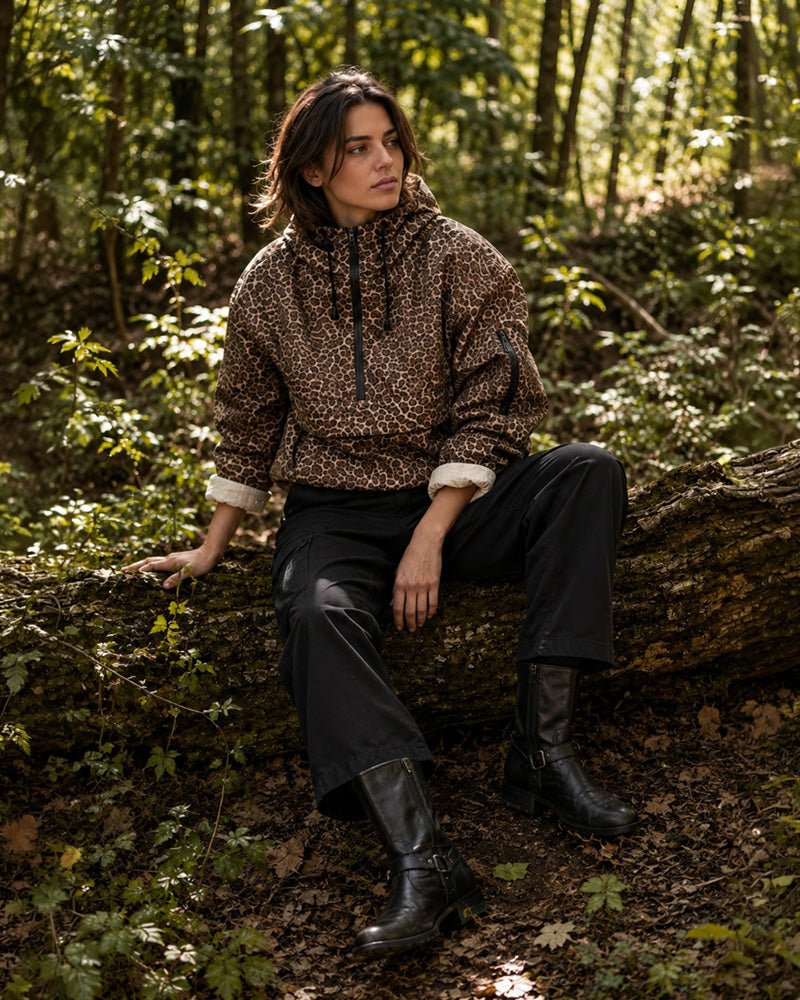 Vyla Half-Zip Hooded Rain Jacket