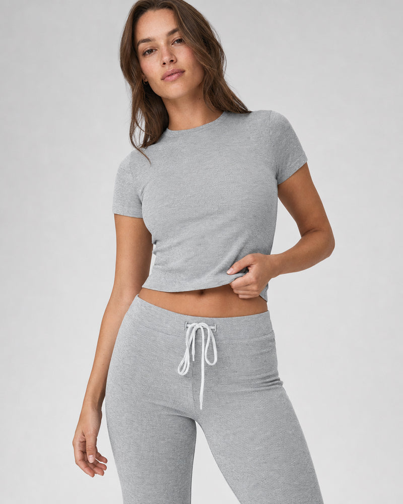 Vyla Crop Tee & Pants Lounge Set