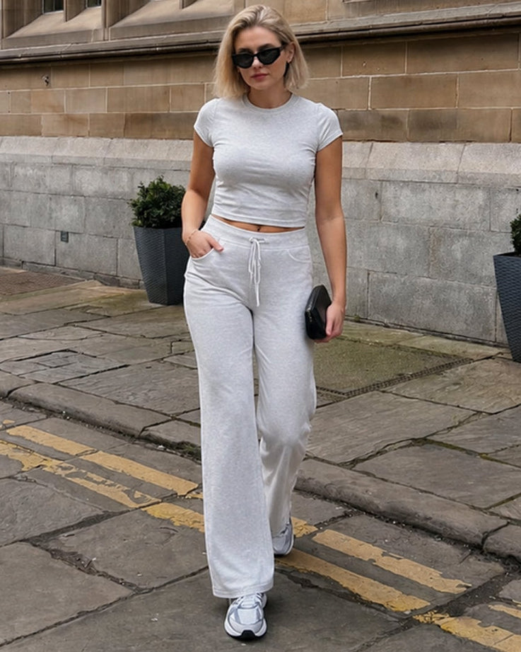 Vyla Crop Tee & Pants Lounge Set