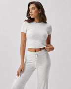Vyla Crop Tee & Pants Lounge Set