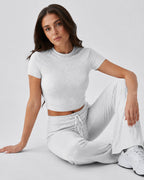 Vyla Crop Tee & Pants Lounge Set