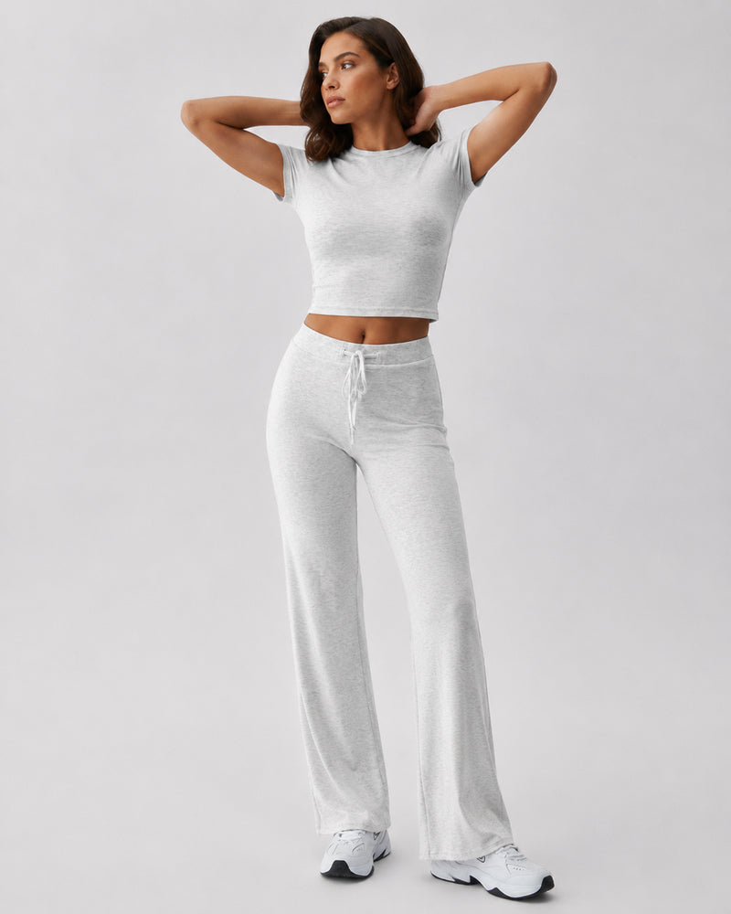 Vyla Crop Tee & Pants Lounge Set