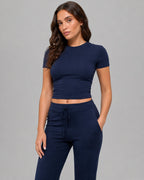 Vyla Crop Tee & Pants Lounge Set
