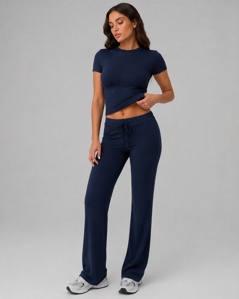 Vyla Crop Tee & Pants Lounge Set