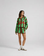 Vyla™ Striped Knit Polo Top & Shorts Set