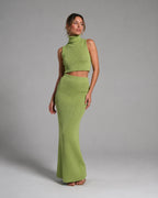 Vyla™ Turtleneck Sleeveless Knit Skirt Set