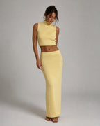 Vyla™ Turtleneck Sleeveless Knit Skirt Set