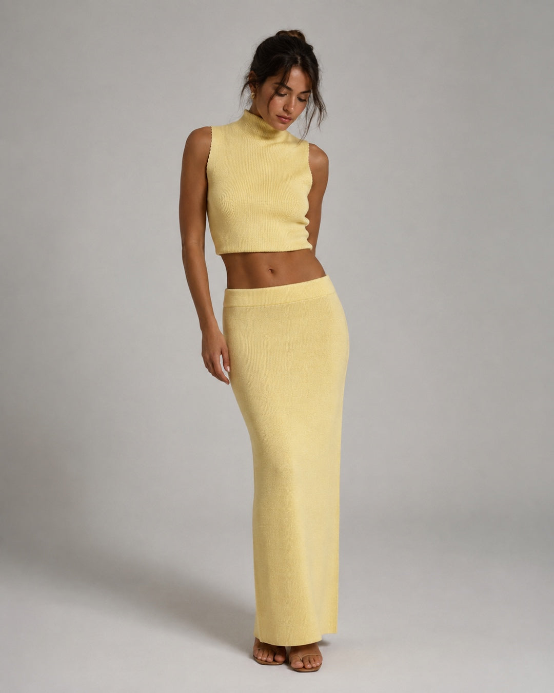 Vyla™ Turtleneck Sleeveless Knit Skirt Set