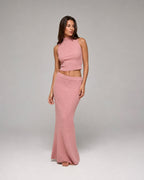 Vyla™ Turtleneck Sleeveless Knit Skirt Set