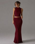 Vyla™ Turtleneck Sleeveless Knit Skirt Set