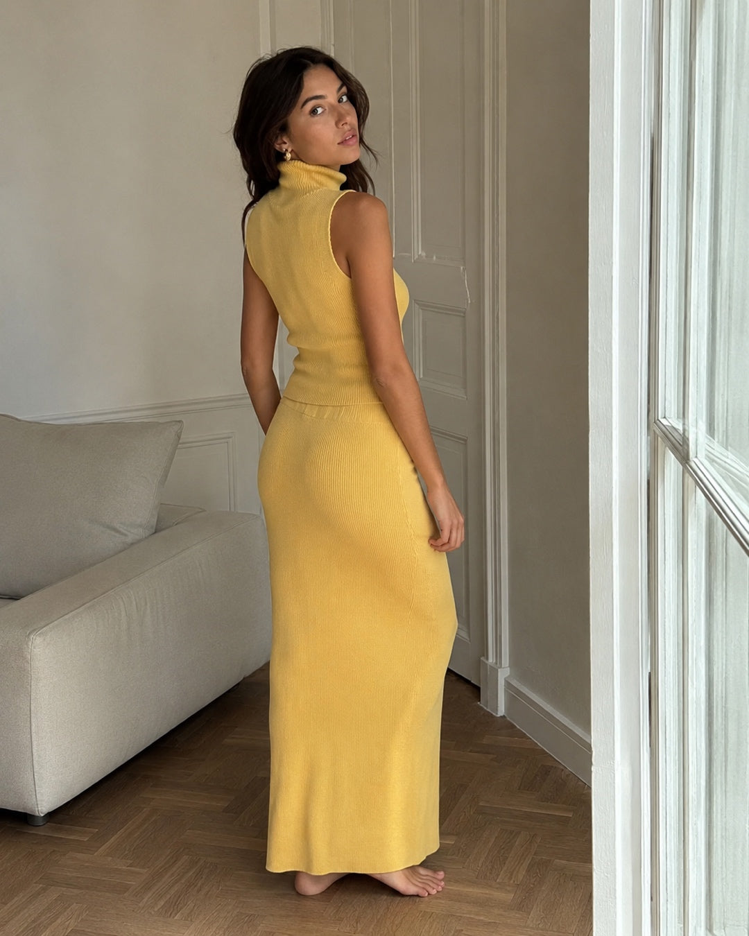 Vyla™ Turtleneck Sleeveless Knit Skirt Set