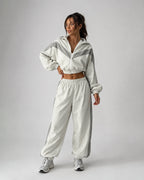 Vyla™ Retro Color-Block Zip-Up Tracksuit Set