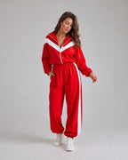Vyla™ Retro Color-Block Zip-Up Tracksuit Set