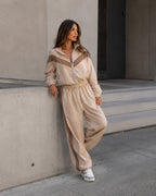 Vyla™ Retro Color-Block Zip-Up Tracksuit Set