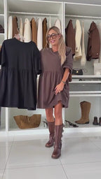 Vyla™ Casual Loose Tiered Mini Dress