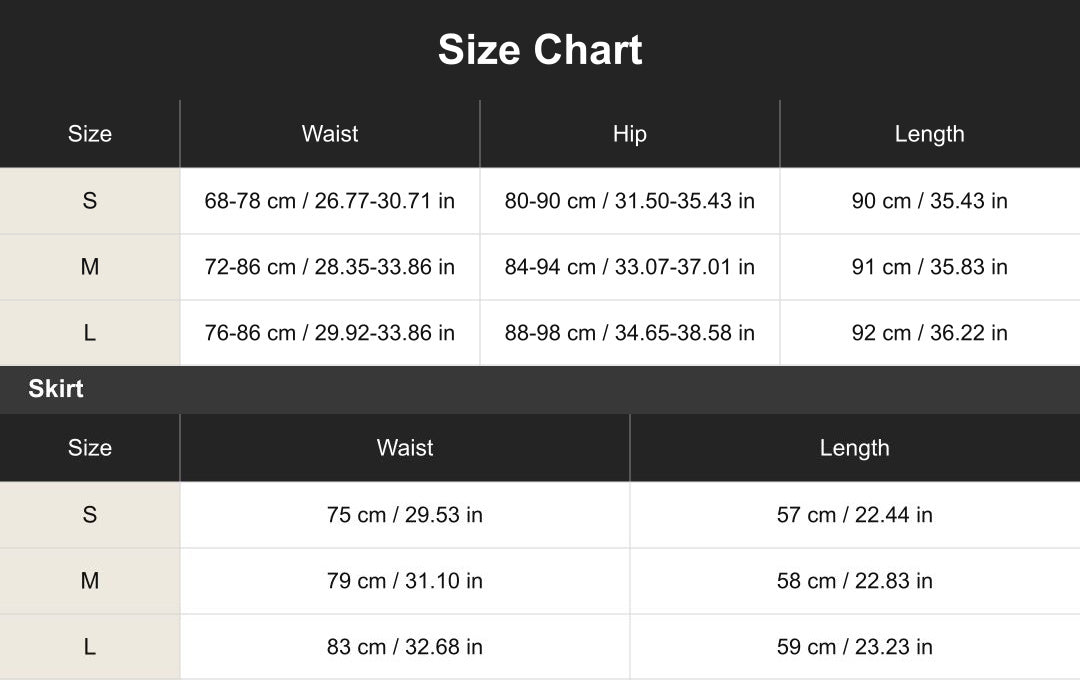 Aloveta cucl260709 size chart