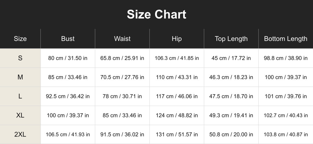 Aloveta cuct260428 size chart