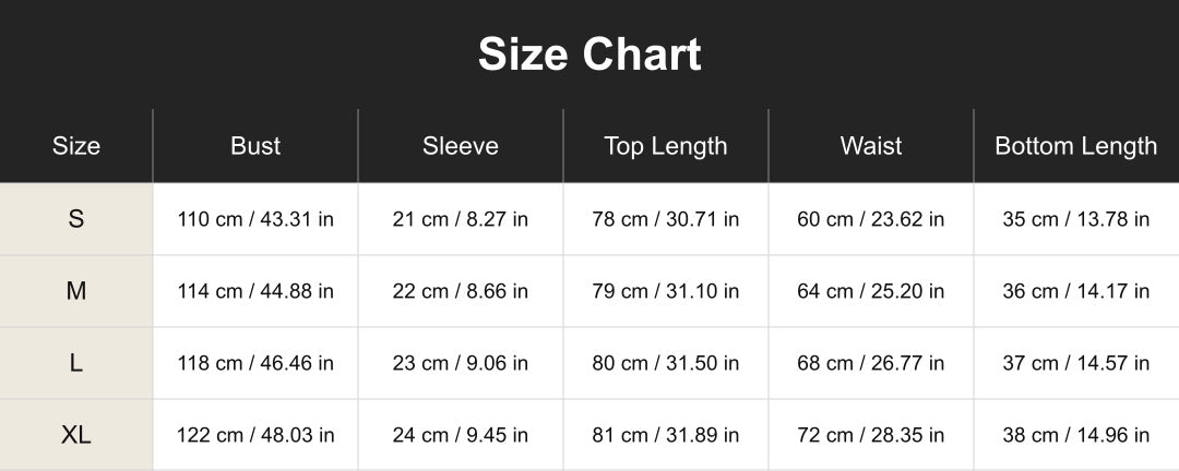 Aloveta cuct260434 size chart