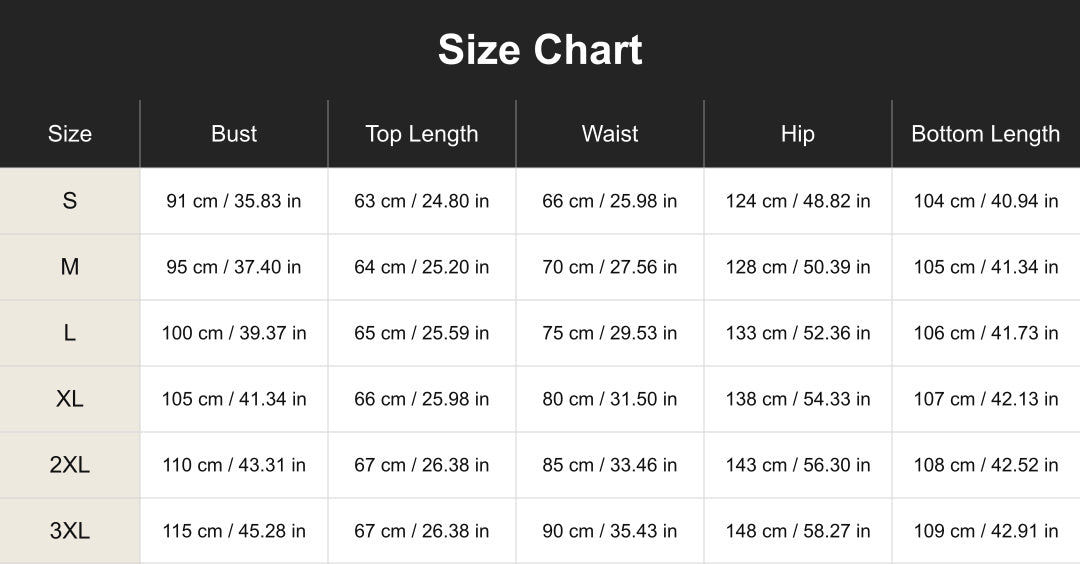 Aloveta cuct260568 size chart
