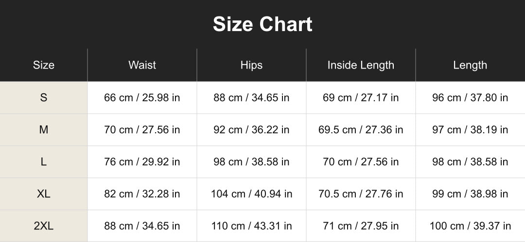 Aloveta cuct260740 size chart