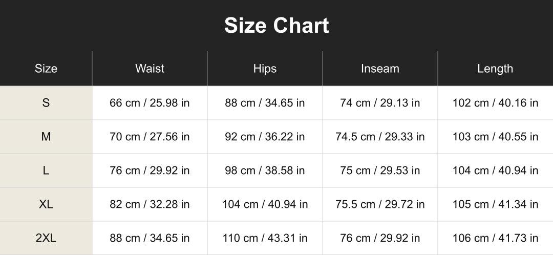 Aloveta cuct260743 size chart